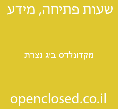 מקדונלדס ביג נצרת