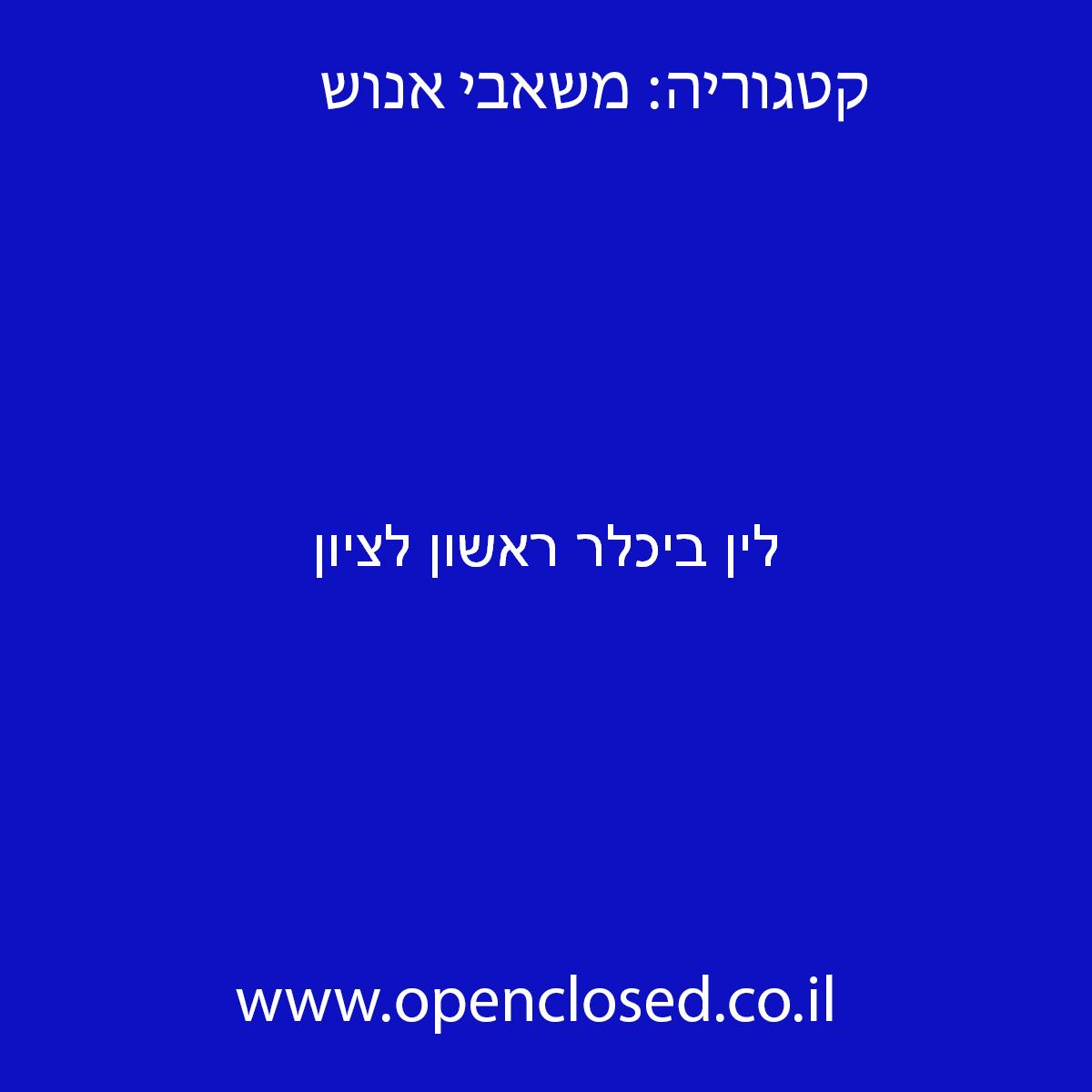 לין ביכלר ראשון לציון