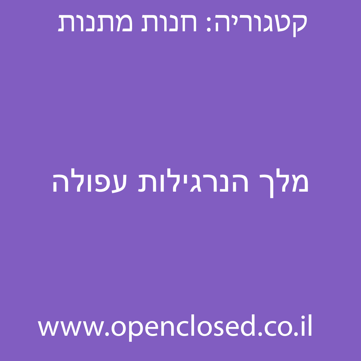 מלך הנרגילות עפולה
