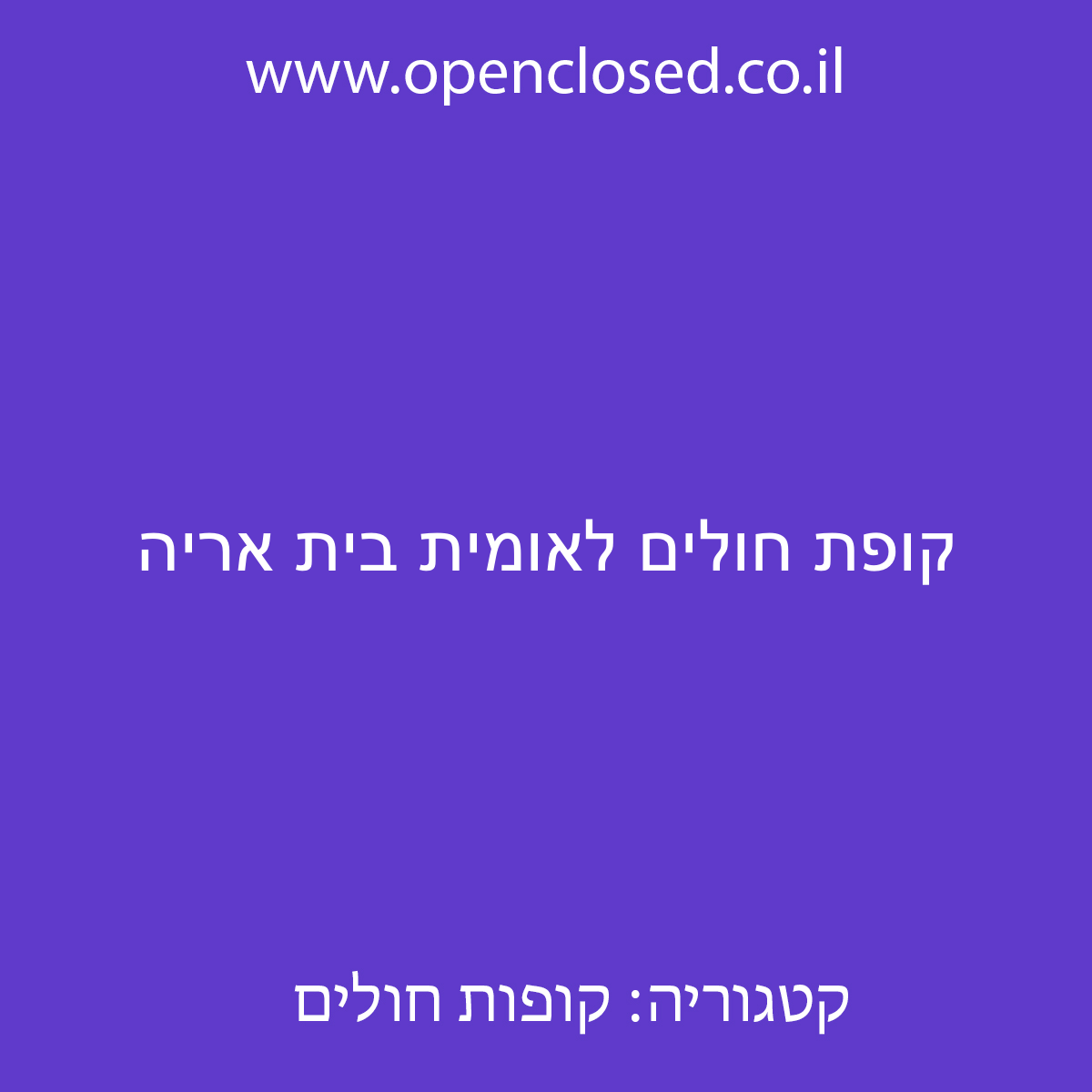 קופת חולים לאומית בית אריה