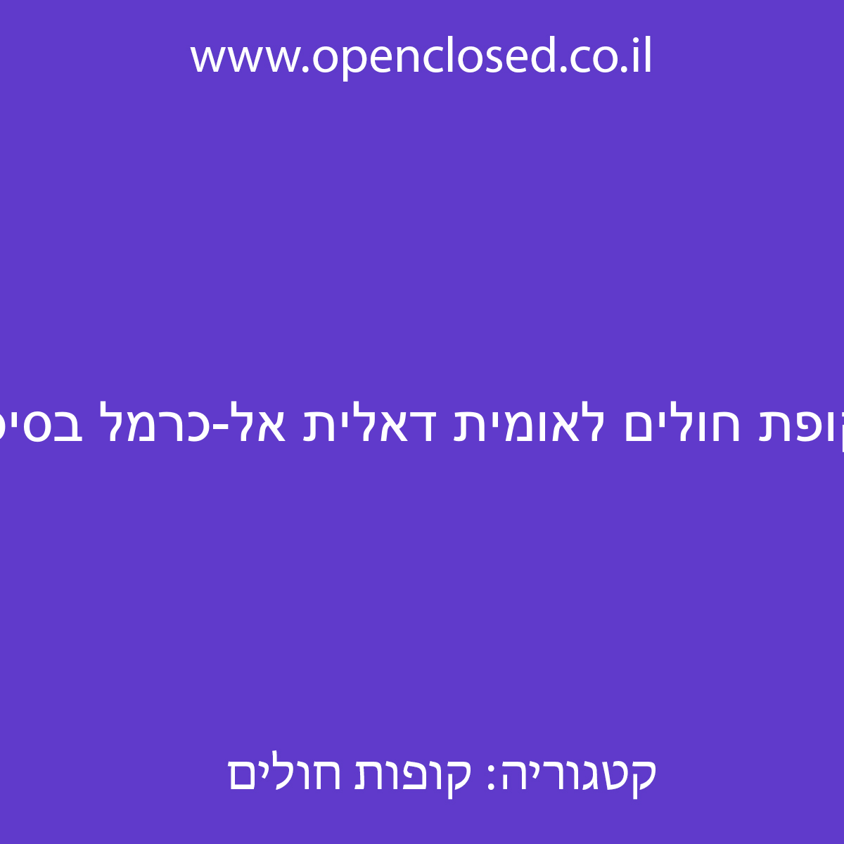 קופת חולים לאומית דאלית אל-כרמל בסיס