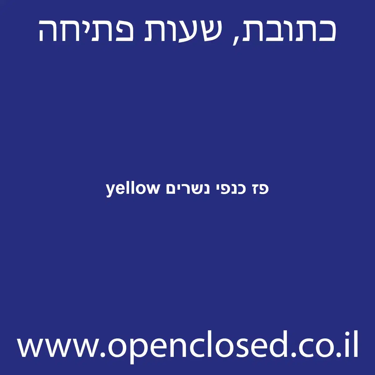 yellow פז כנפי נשרים