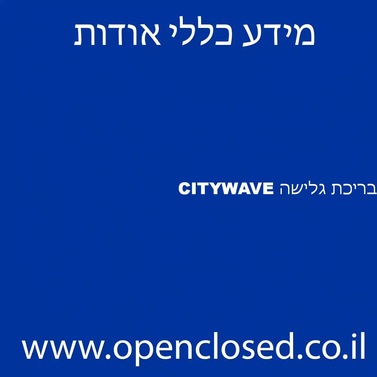 CITYWAVE בריכת גלישה