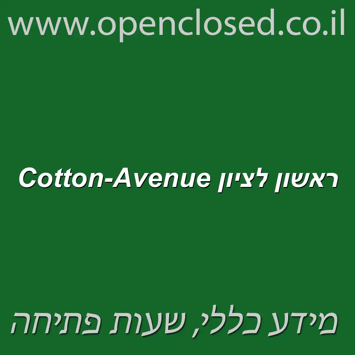 Cotton-Avenue ראשון לציון