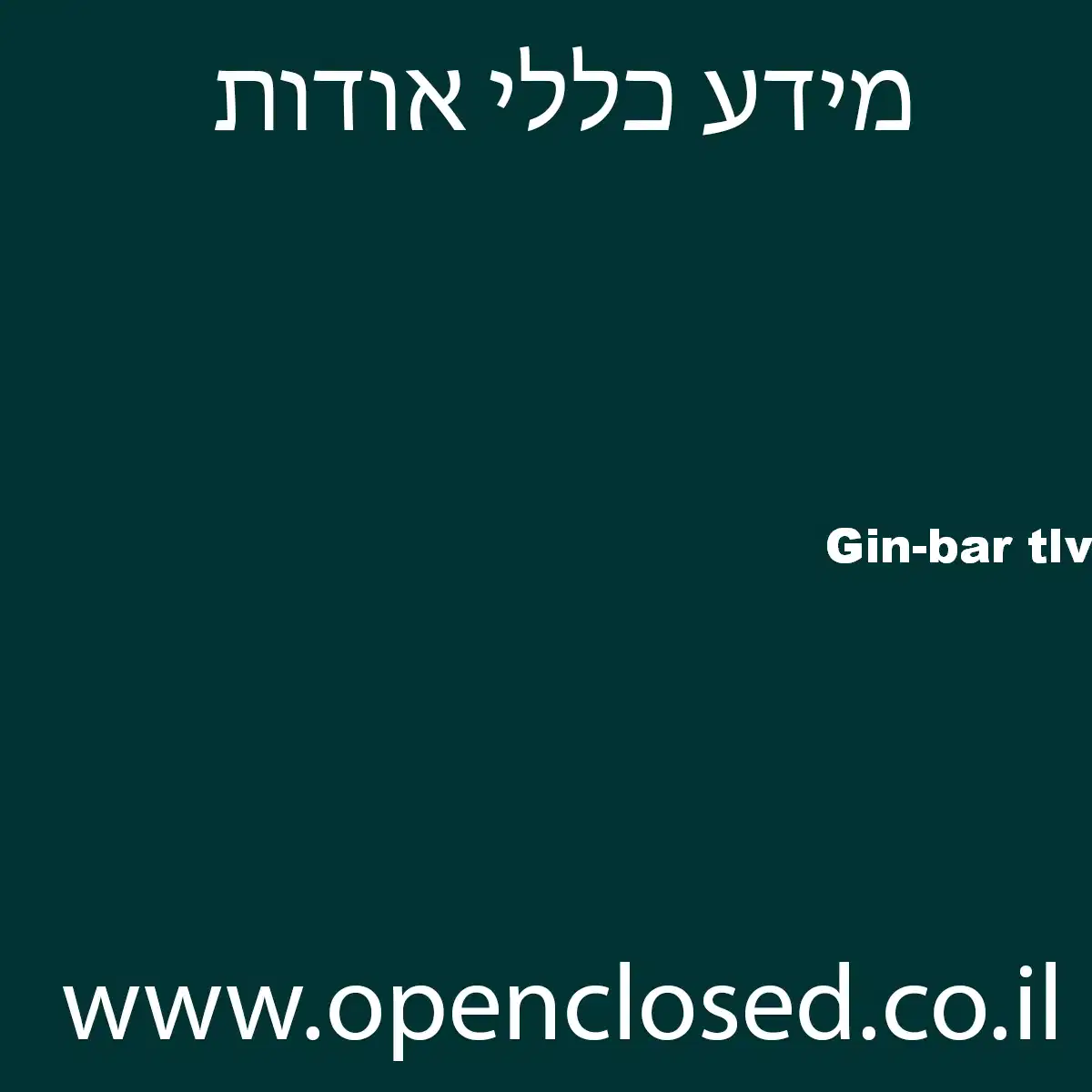 Gin-bar tlv