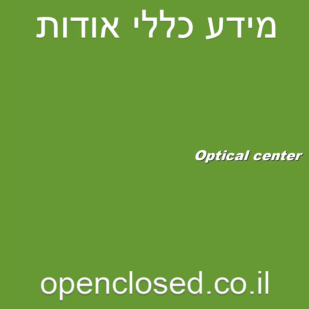 Optical center