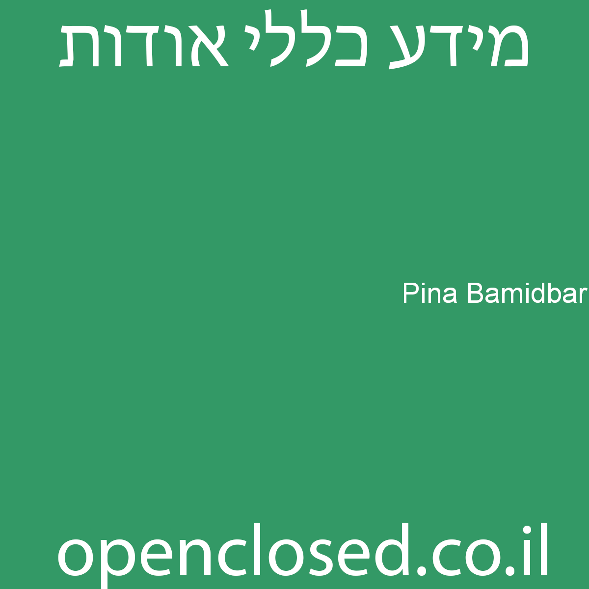 Pina Bamidbar