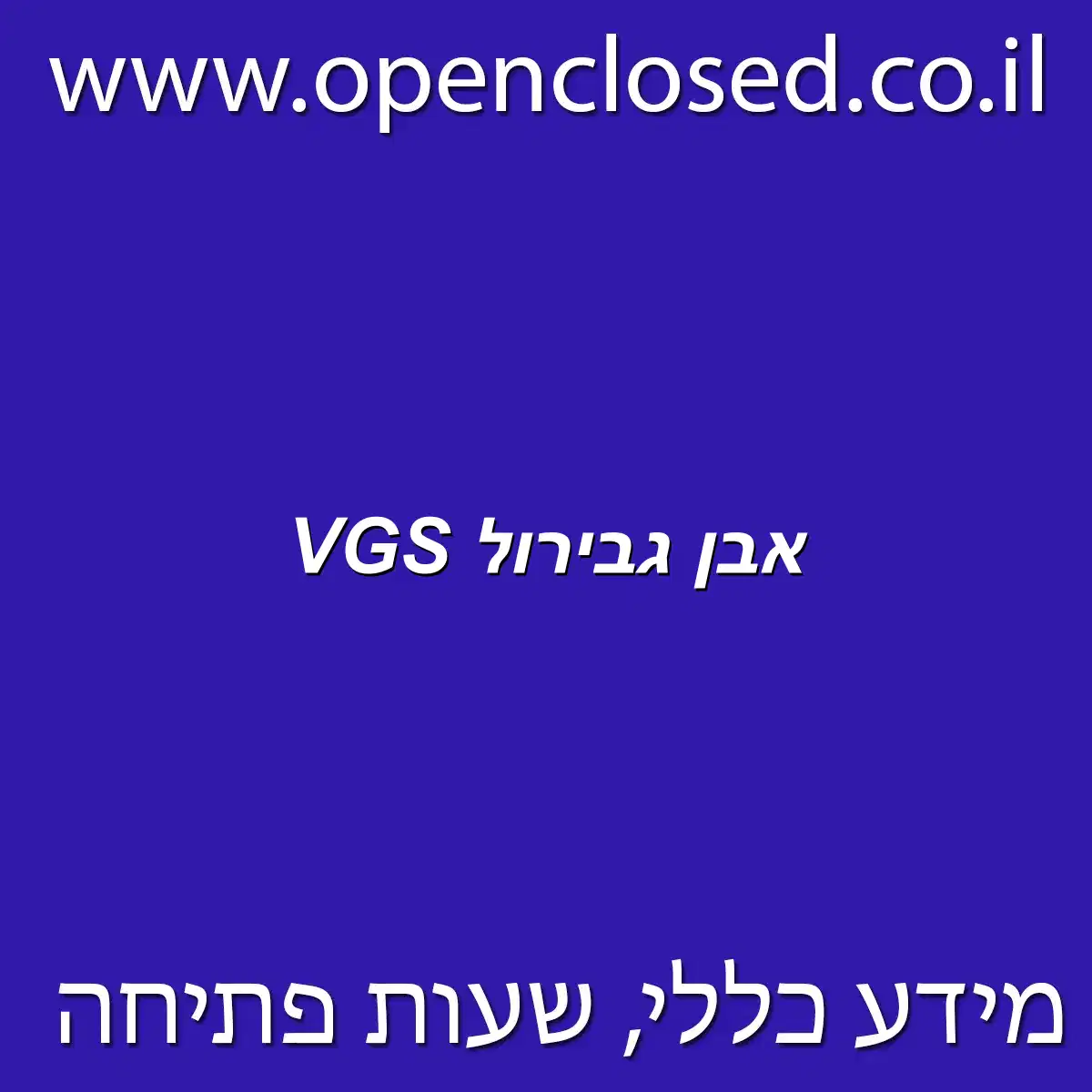 VGS אבן גבירול