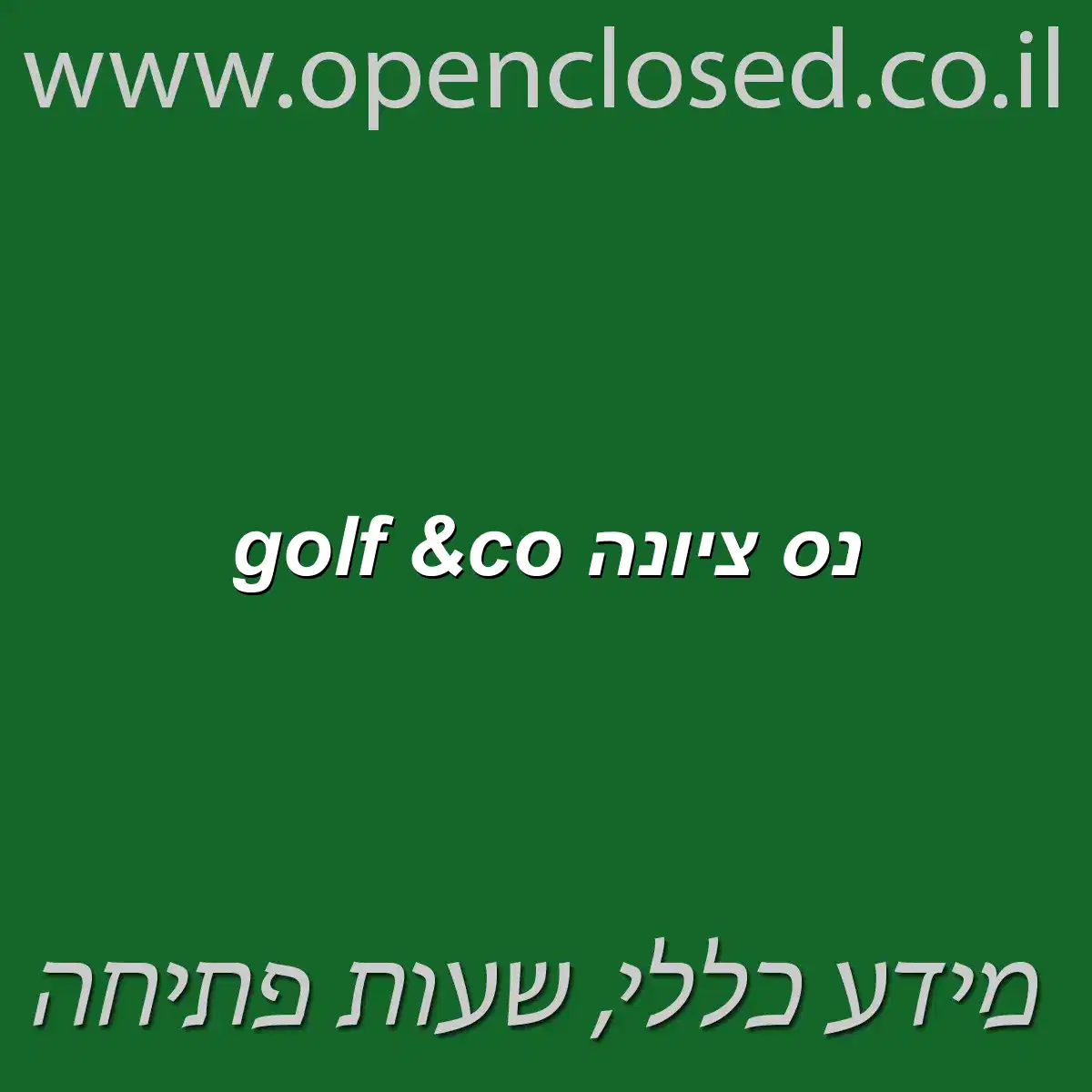 golf &co נס ציונה