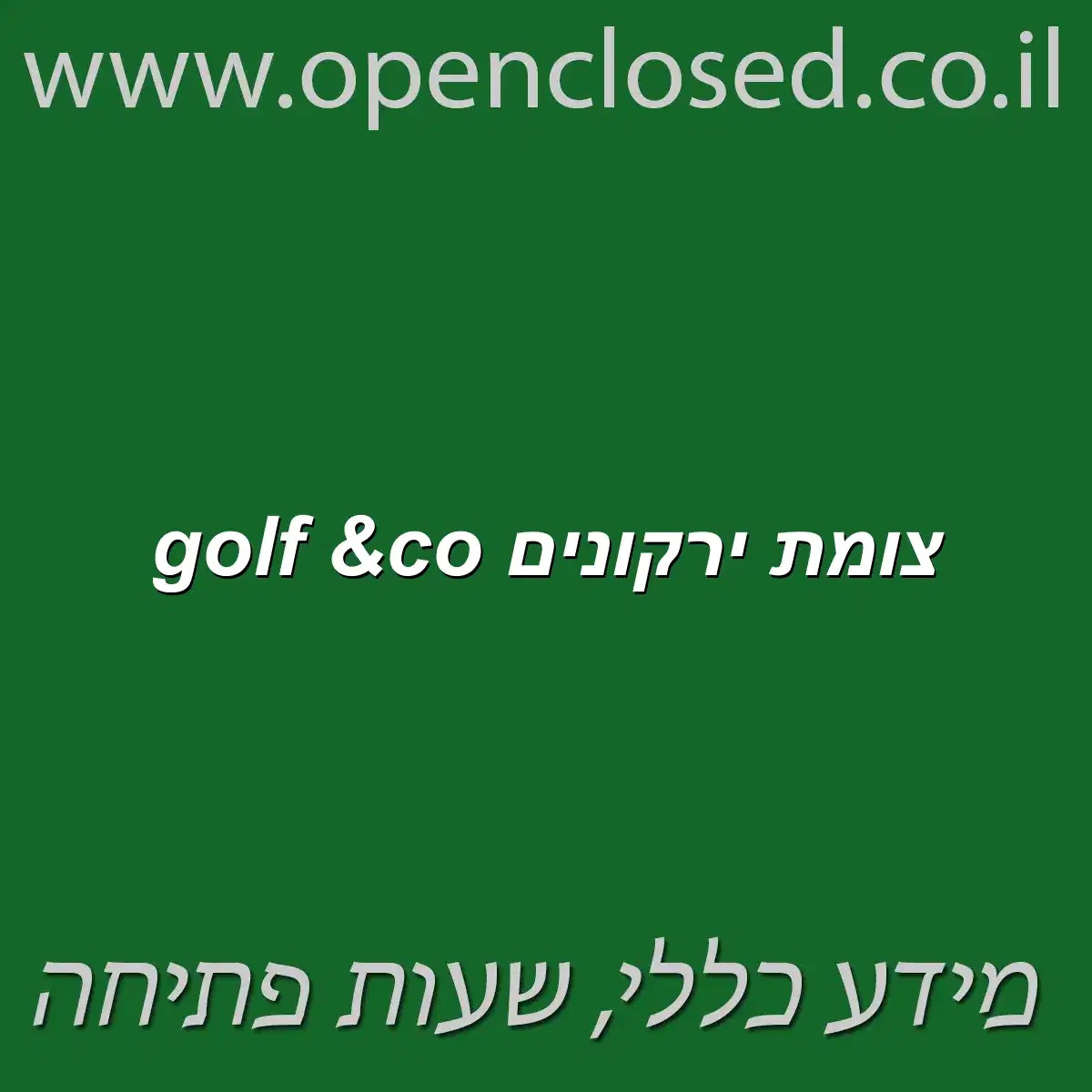 golf &co צומת ירקונים