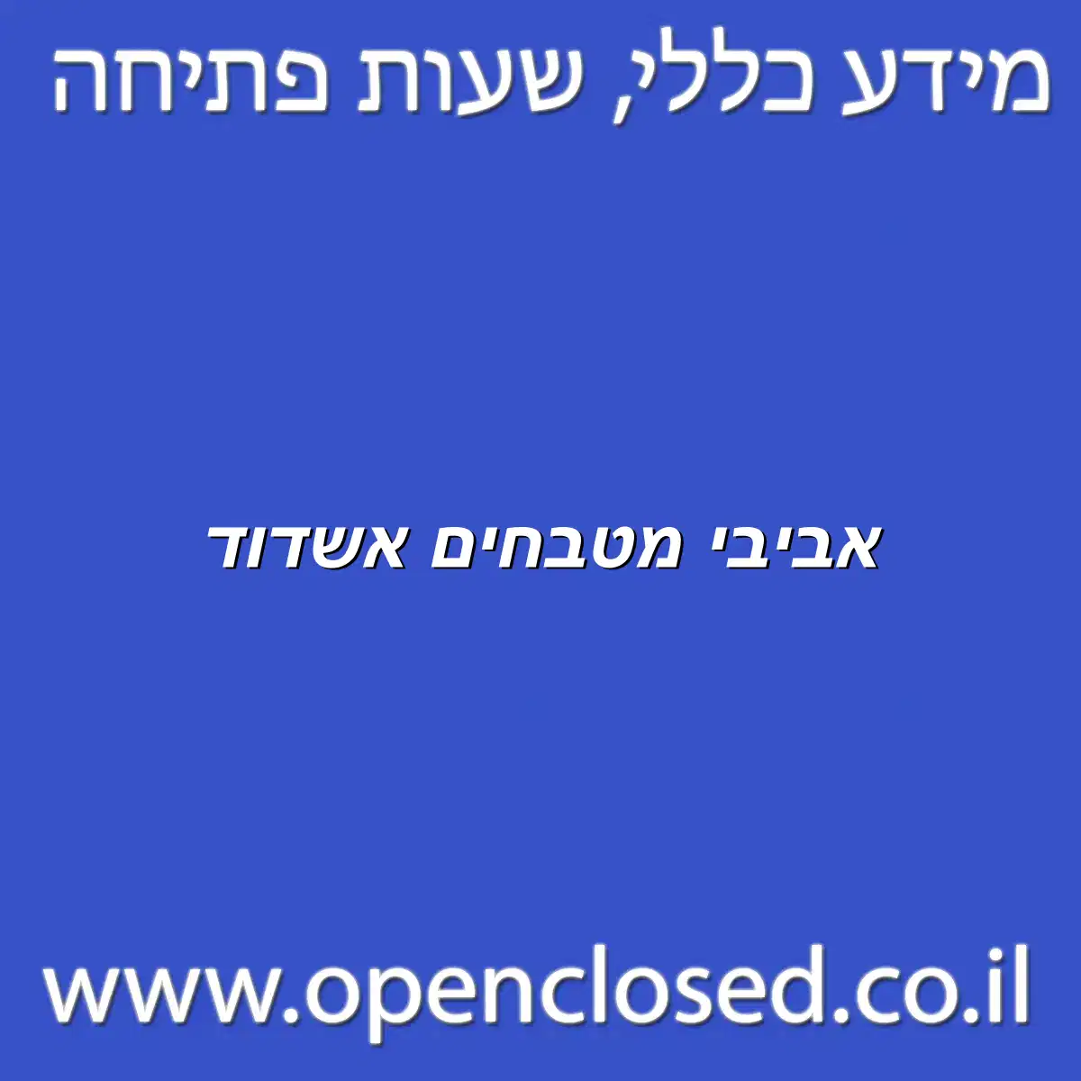 אביבי מטבחים אשדוד