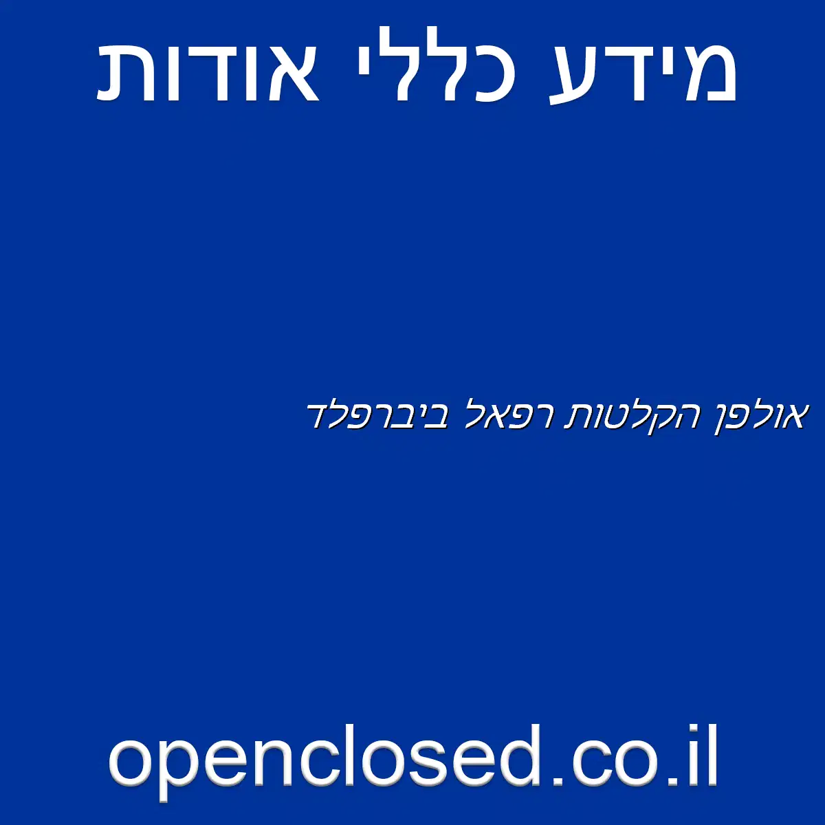 אולפן הקלטות רפאל ביברפלד