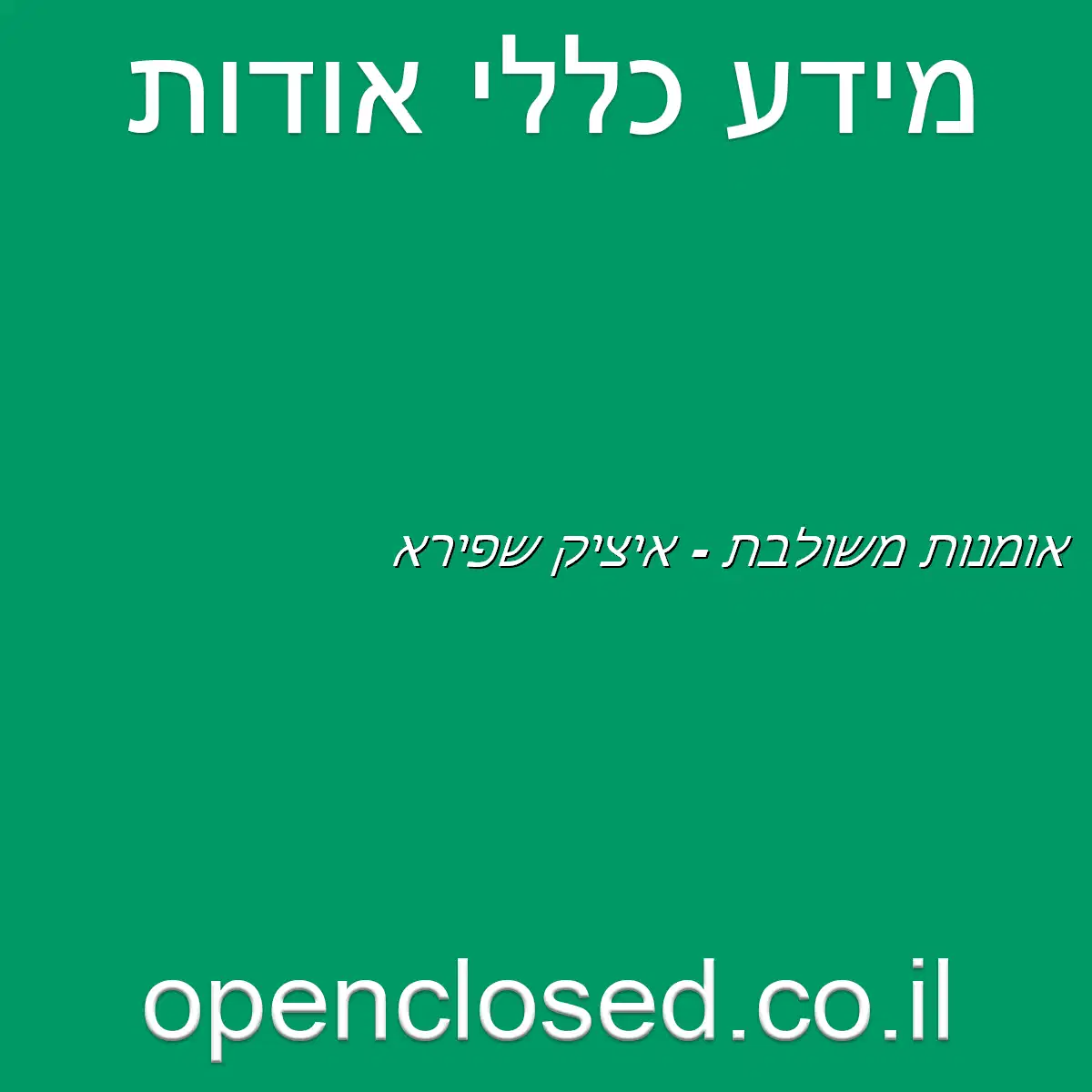 אומנות משולבת – איציק שפירא