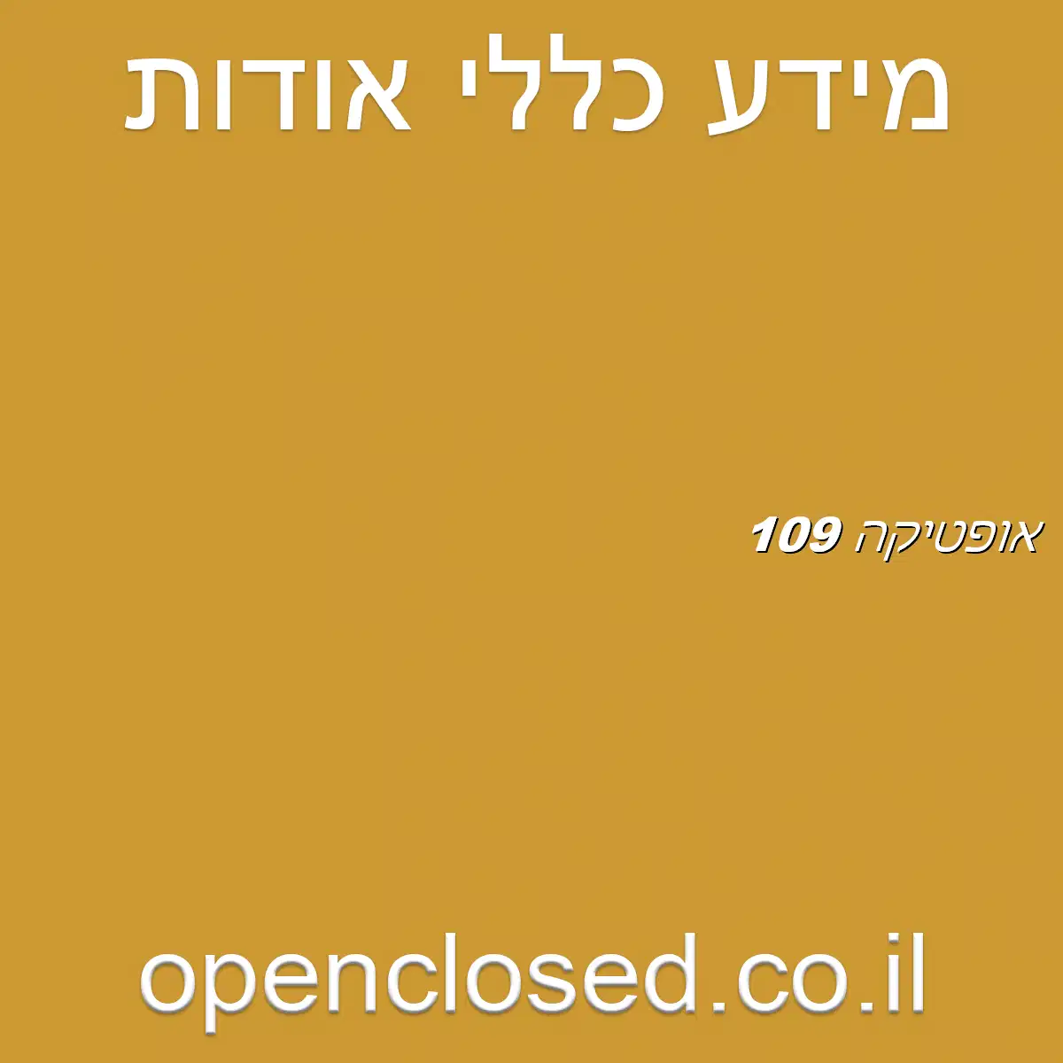 אופטיקה 109