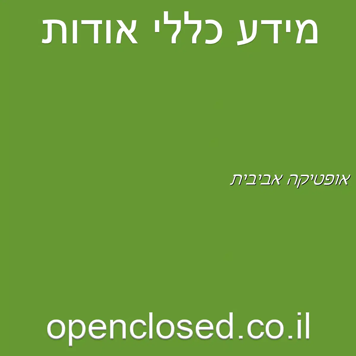 אופטיקה אביבית