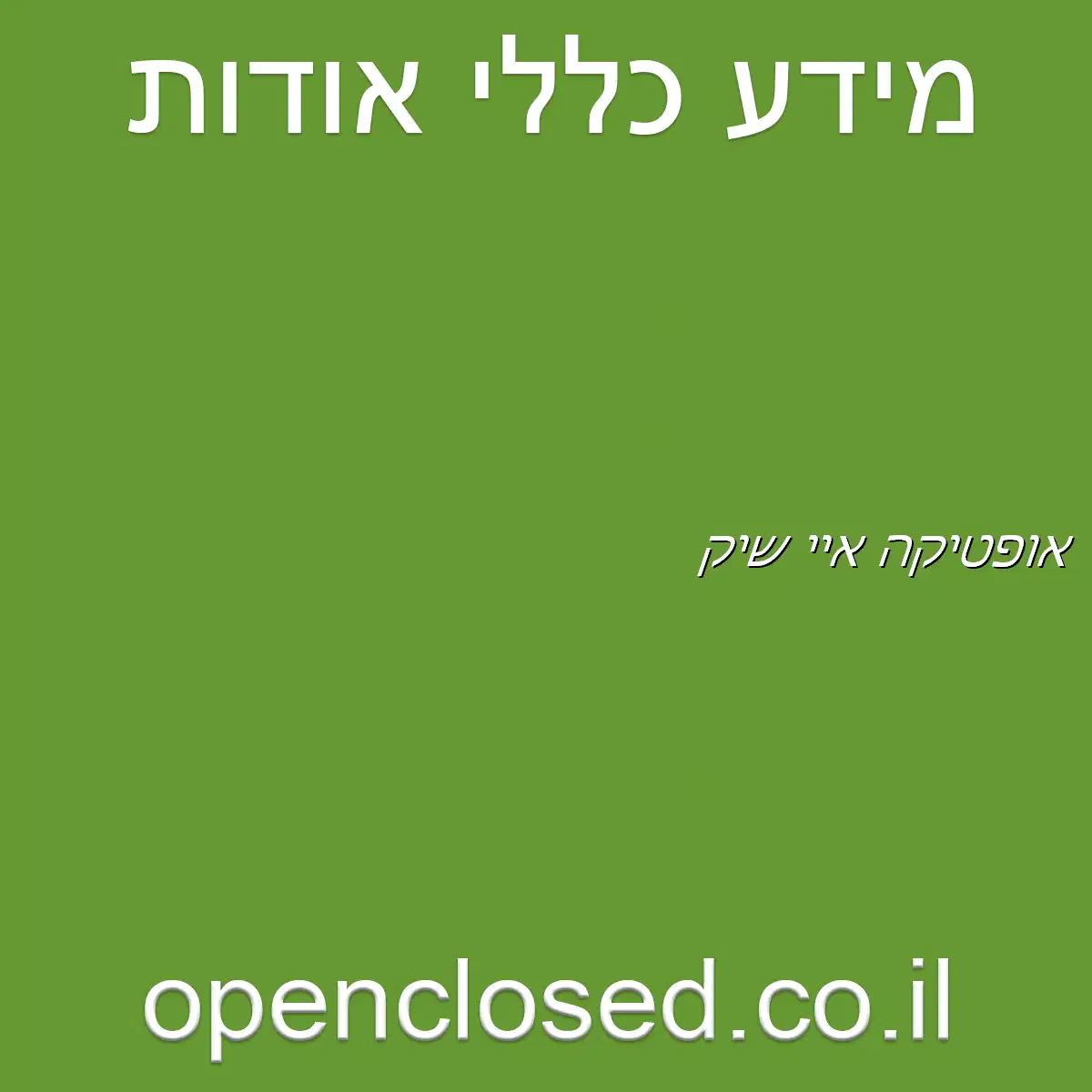 אופטיקה איי שיק