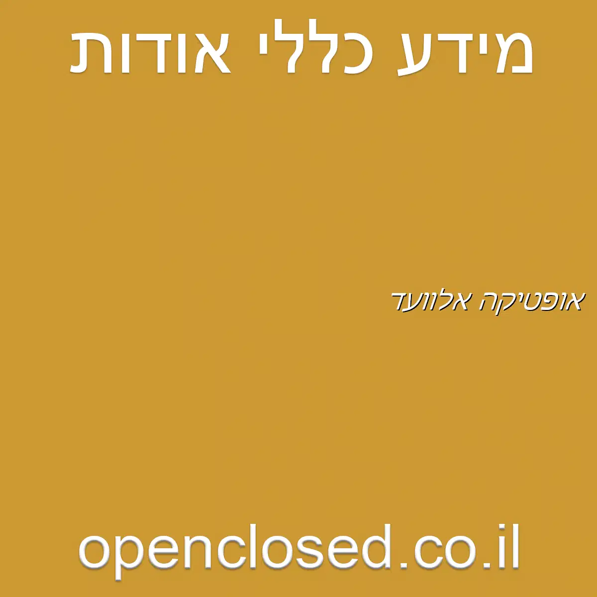 אופטיקה אלוועד