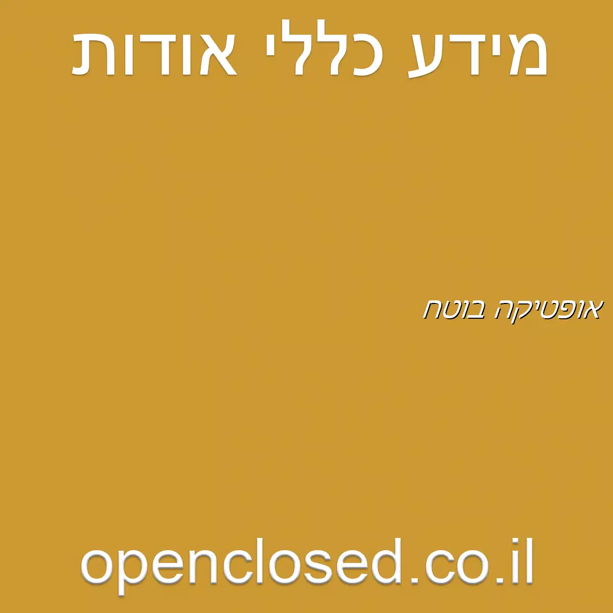 אופטיקה בוטח