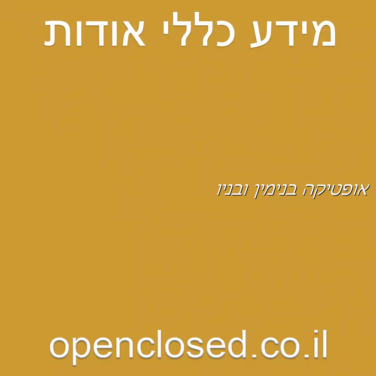 אופטיקה בנימין ובניו