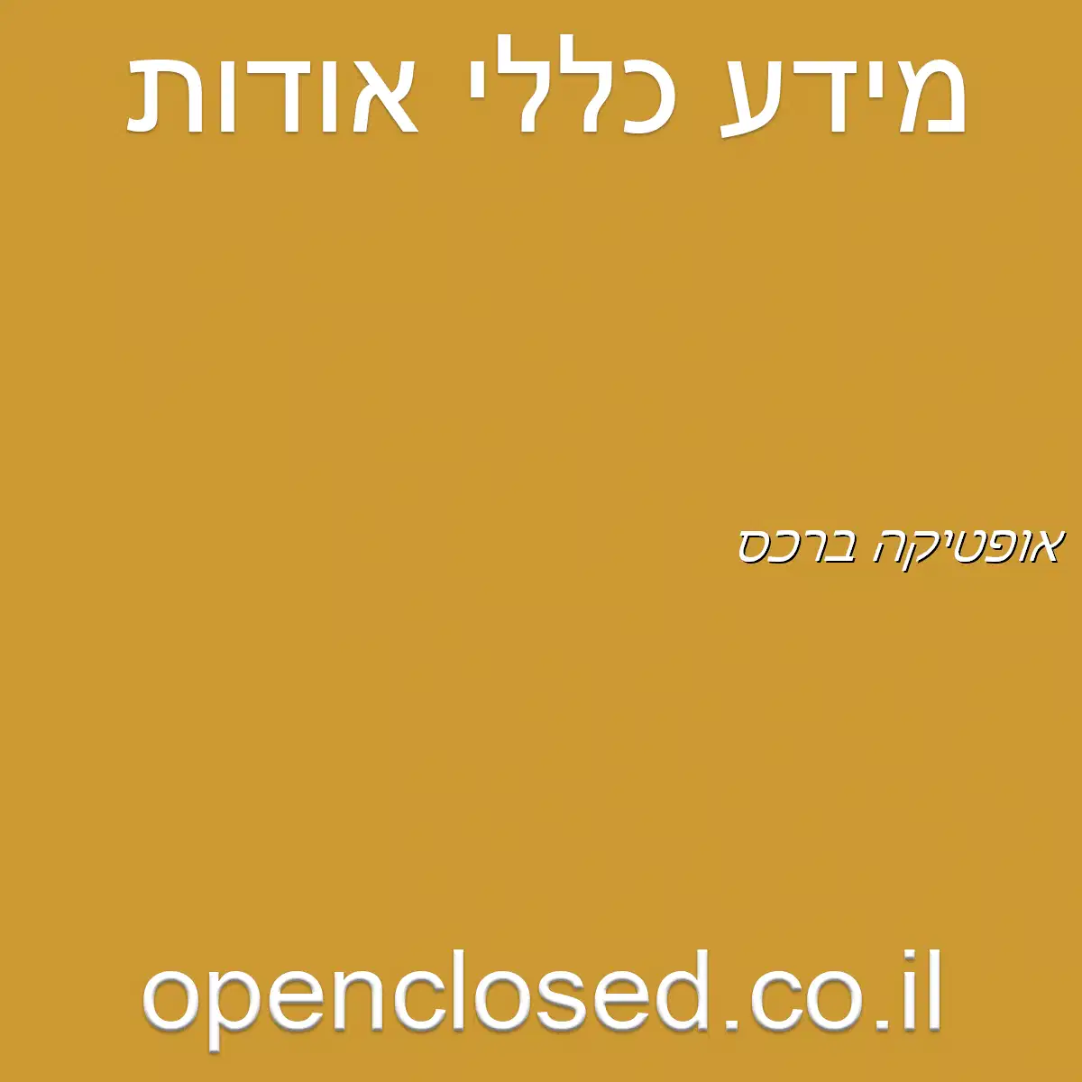 אופטיקה ברכס