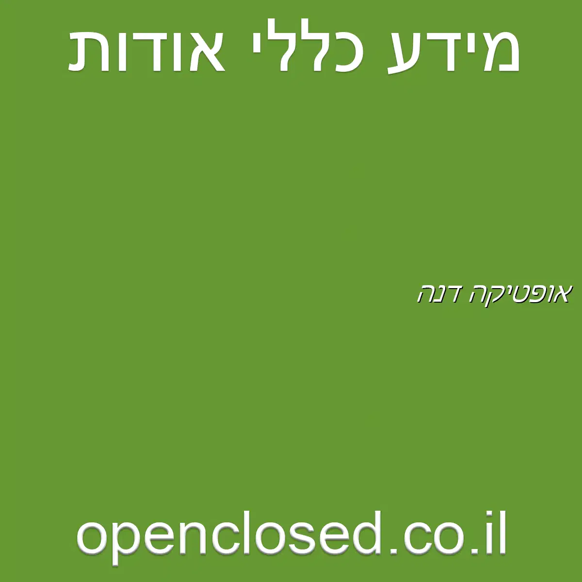 אופטיקה דנה