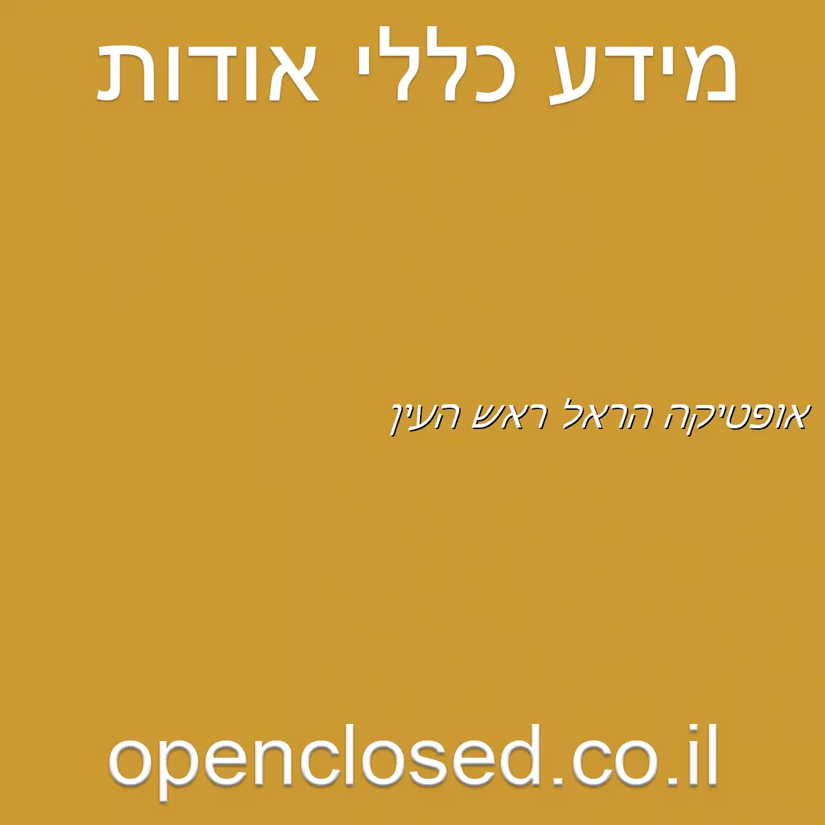 אופטיקה הראל ראש העין