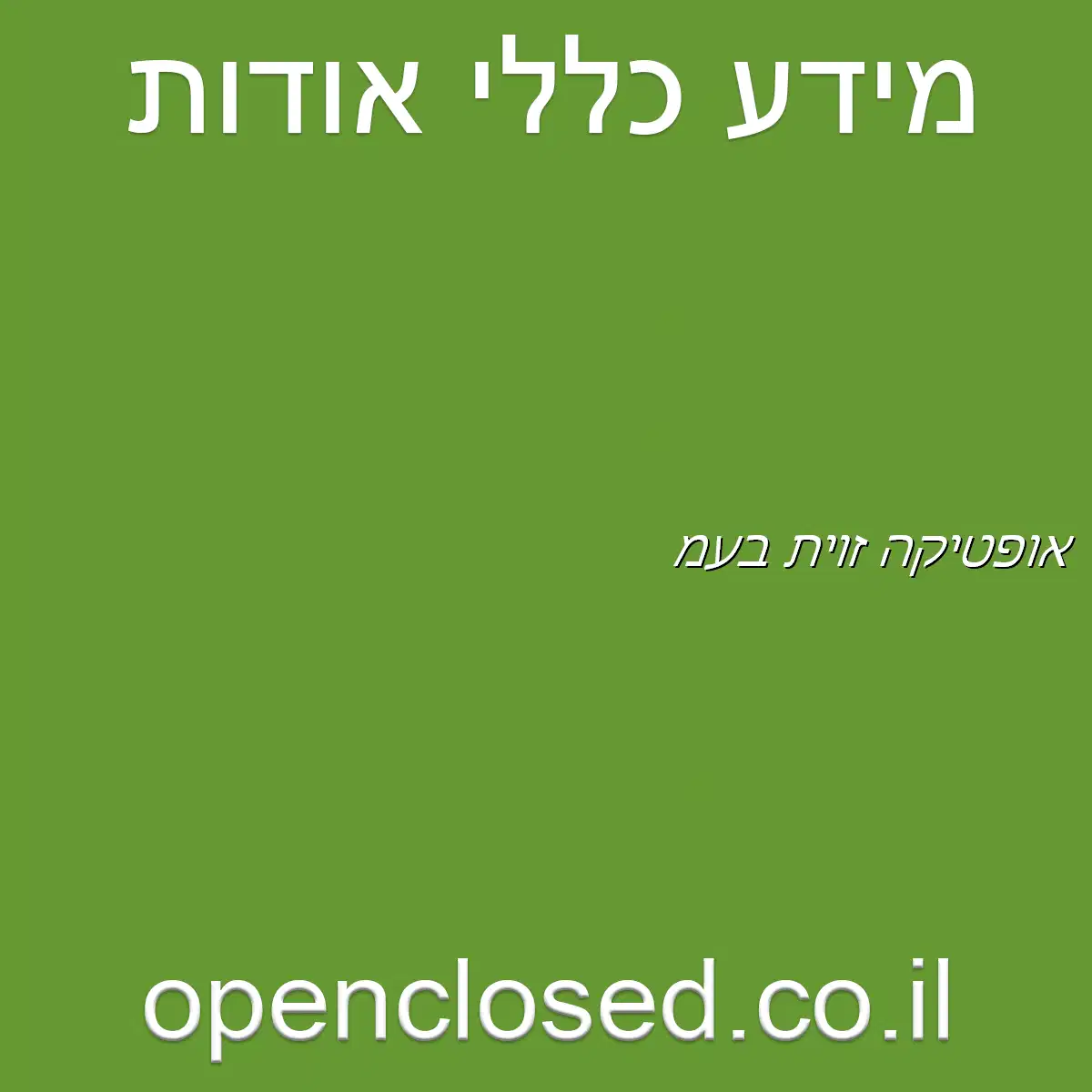 אופטיקה זוית בע”מ