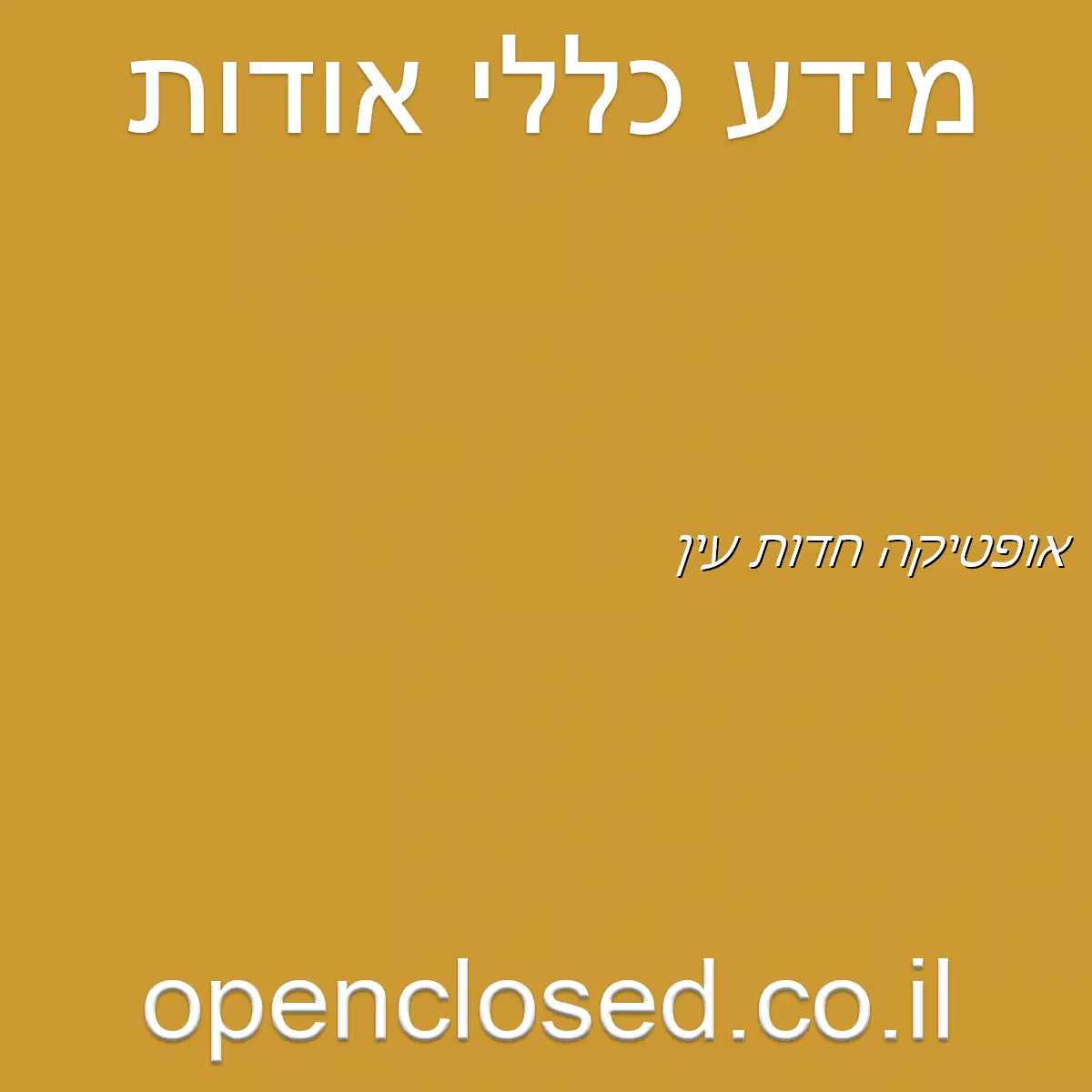 אופטיקה חדות עין