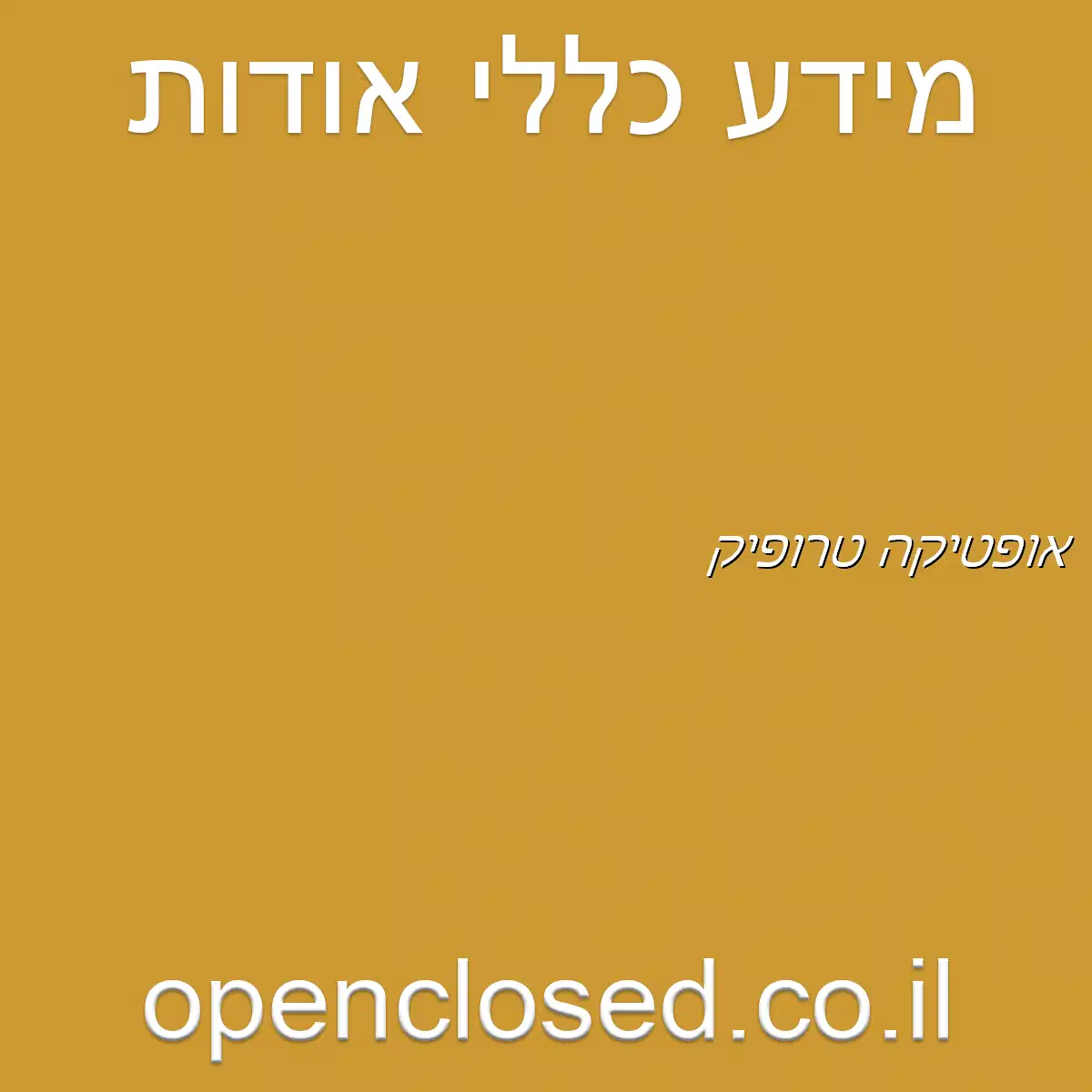 אופטיקה טרופיק