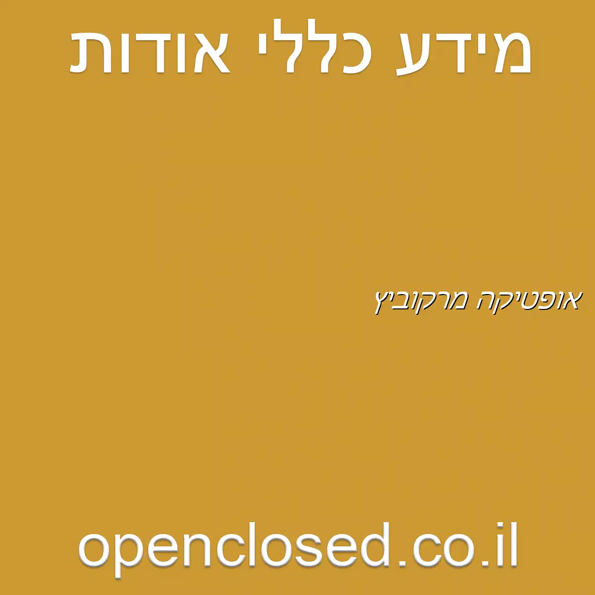 אופטיקה מרקוביץ