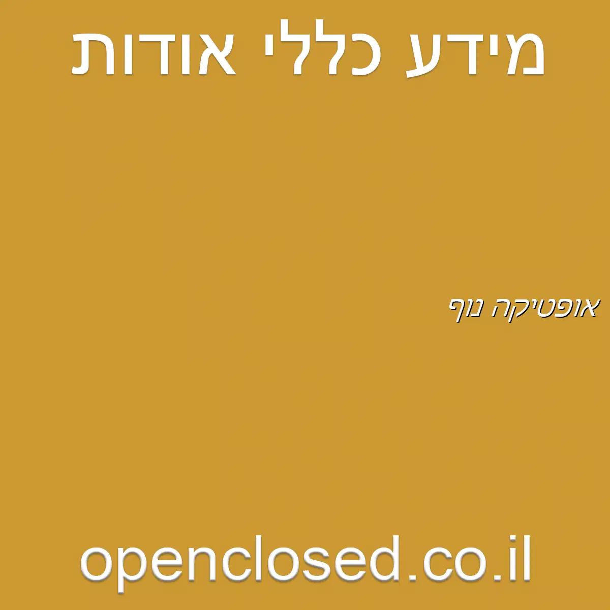 אופטיקה נוף