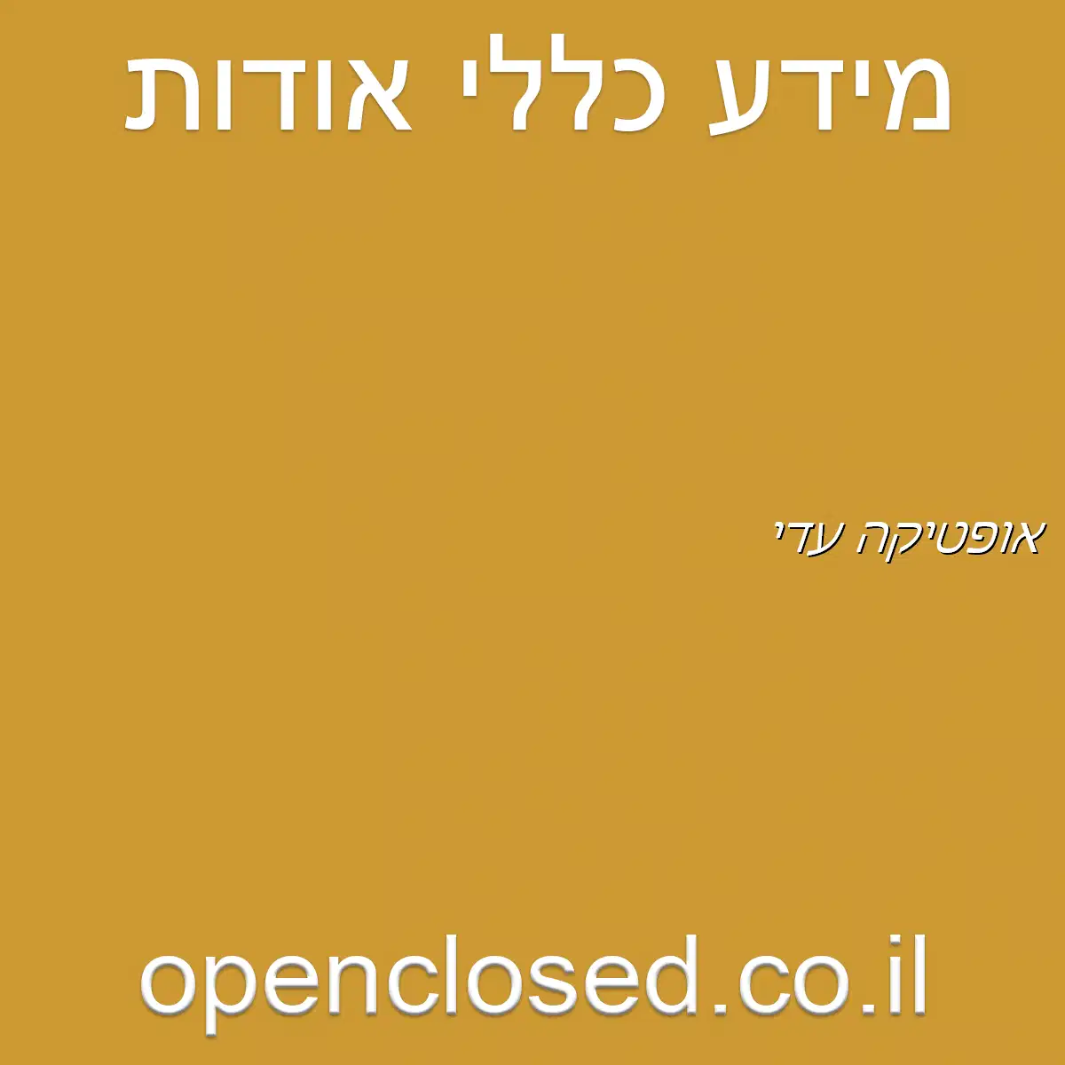 אופטיקה עדי