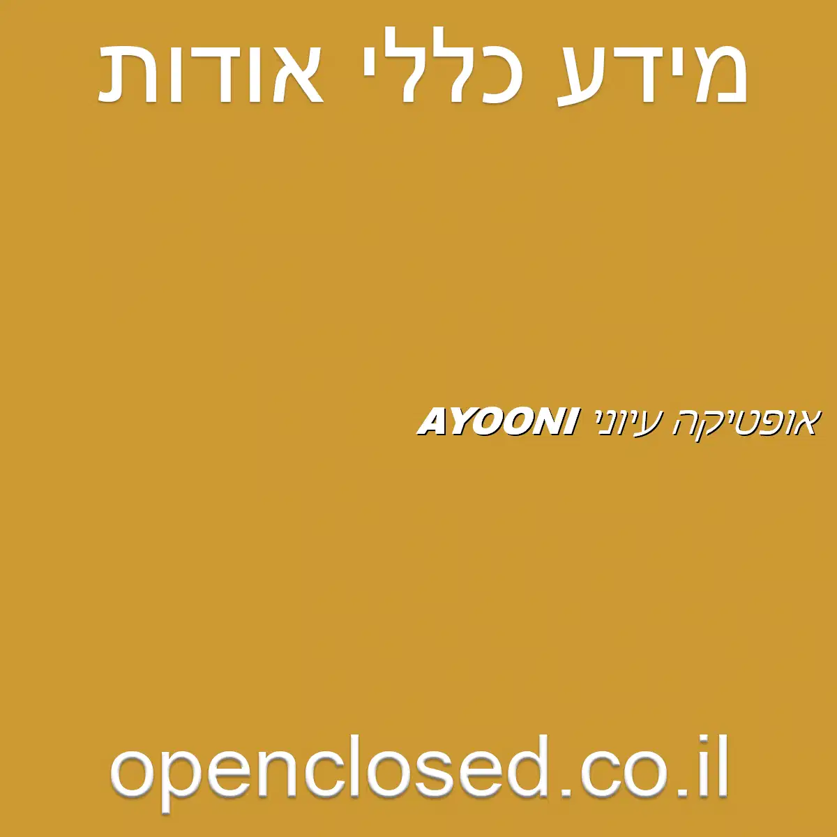 אופטיקה עיוני AYOONI