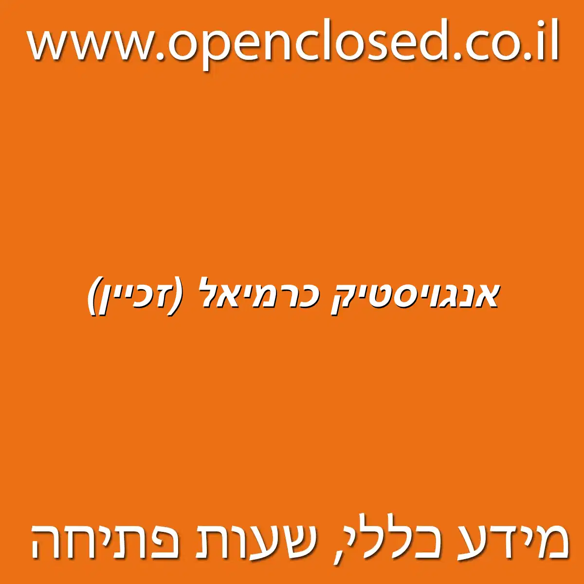 אנגויסטיק כרמיאל זכיין