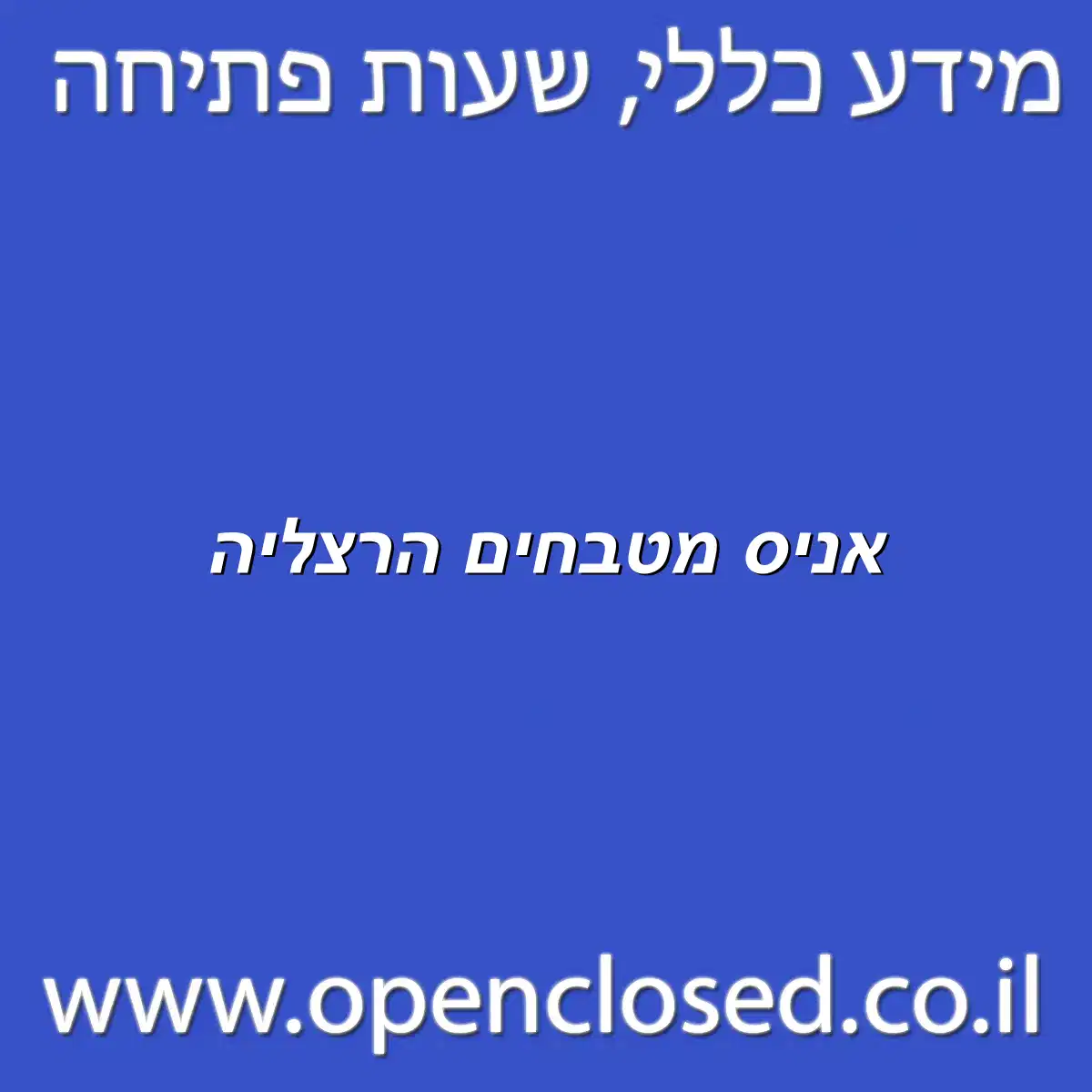 אניס מטבחים הרצליה