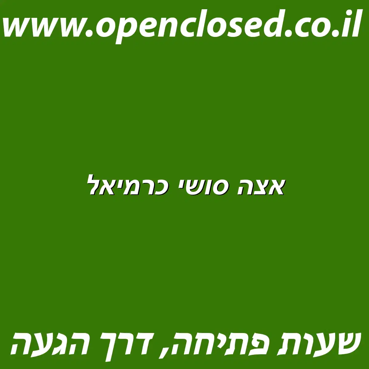 אצה סושי כרמיאל