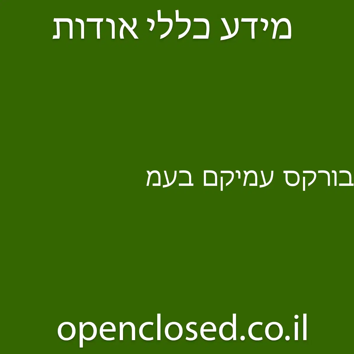 בורקס עמיקם בעמ