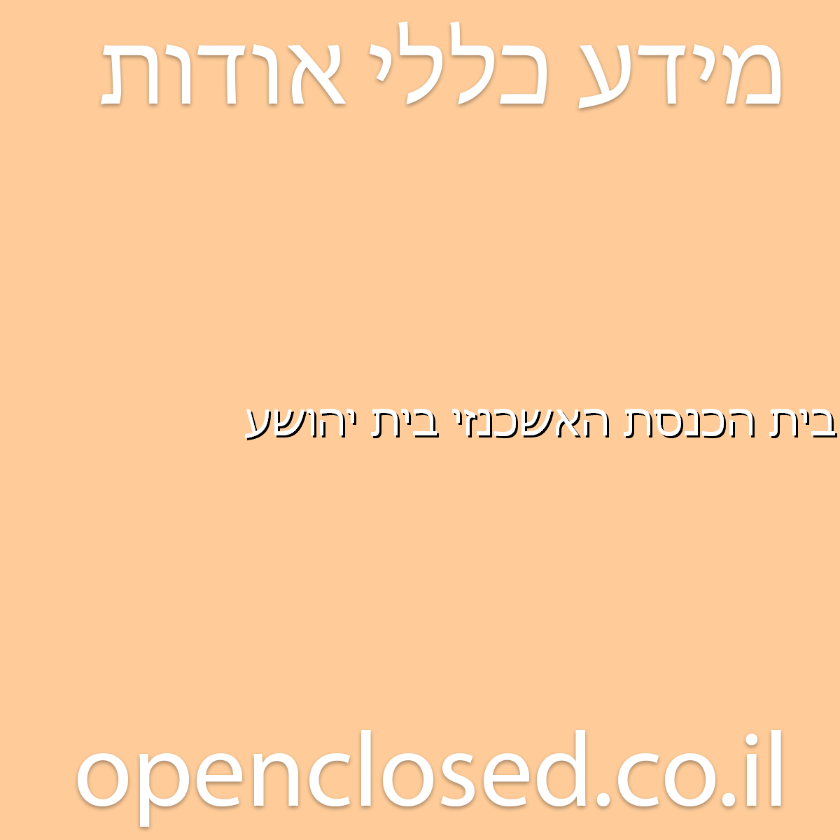 בית הכנסת האשכנזי בית יהושע דימונה