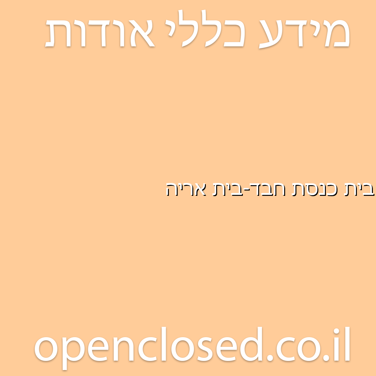 בית כנסת חבד-בית אריה לוד