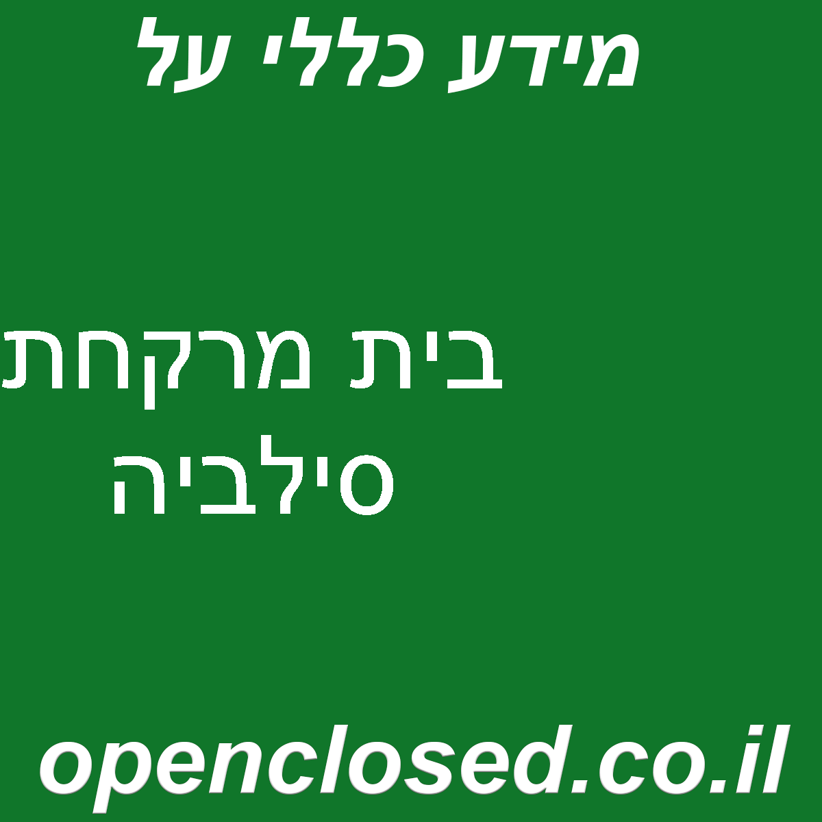 בית מרקחת סילביה