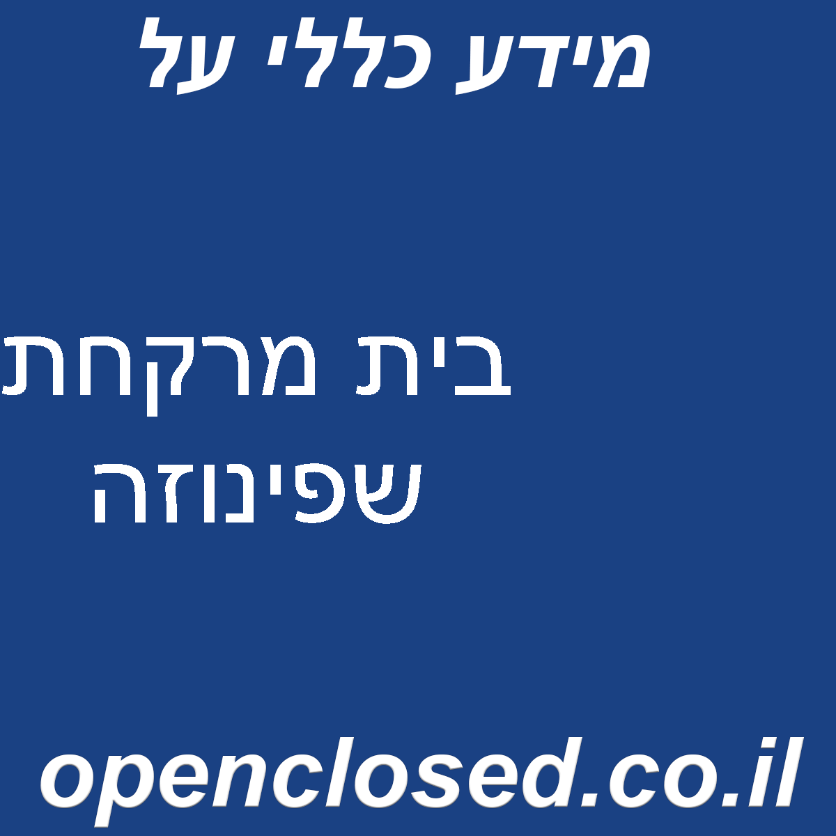 בית מרקחת שפינוזה