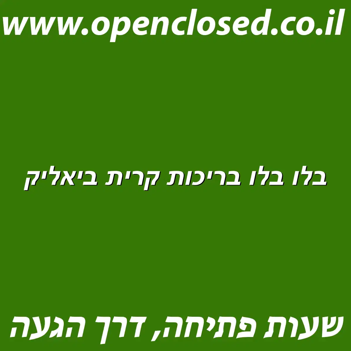 בלו בלו בריכות קרית ביאליק