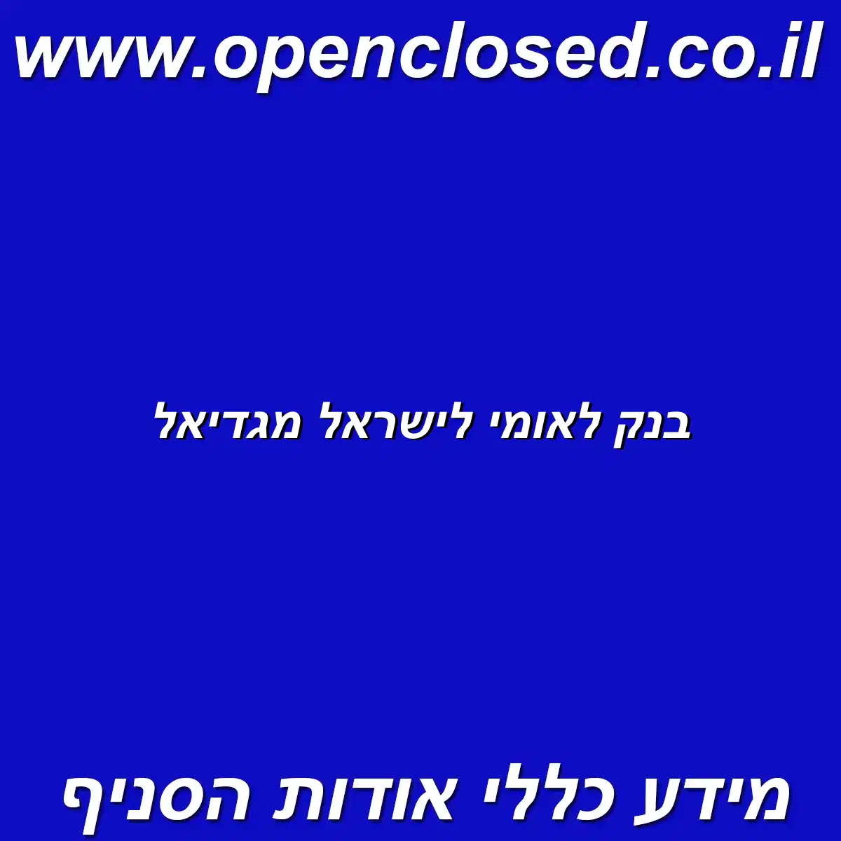 בנק לאומי לישראל מגדיאל