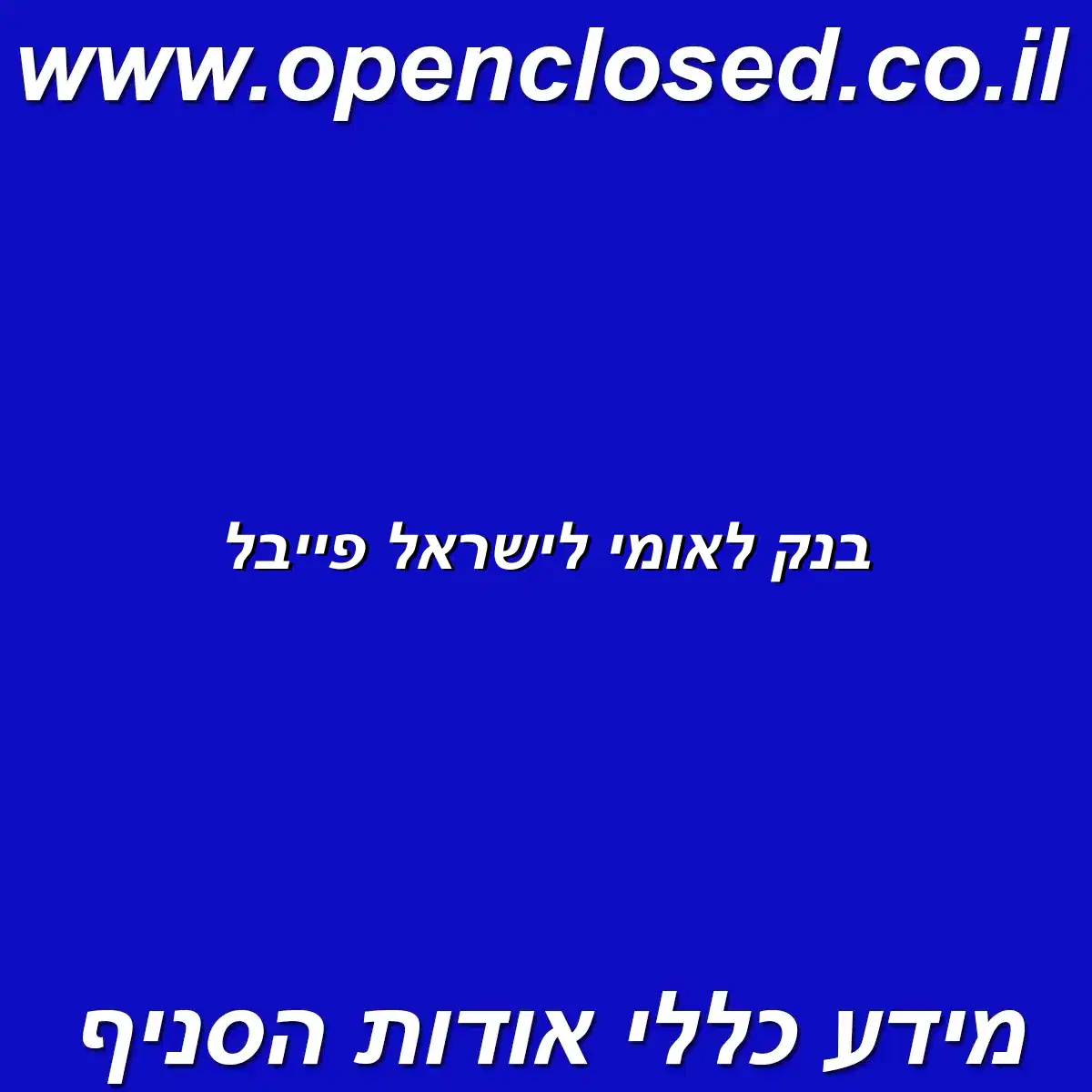 בנק לאומי לישראל פייבל