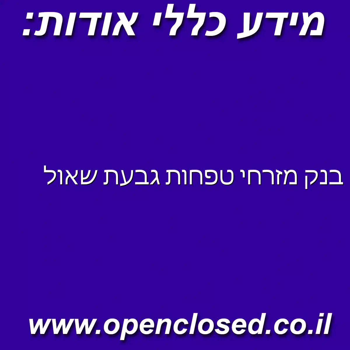 בנק מזרחי טפחות גבעת שאול