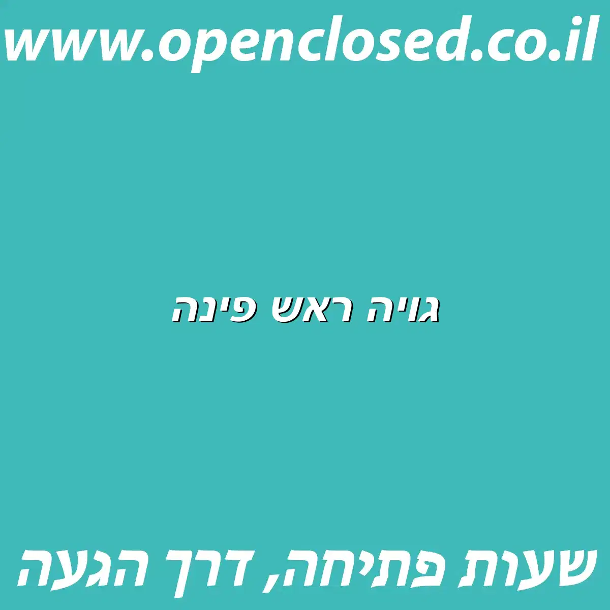 גויה ראש פינה