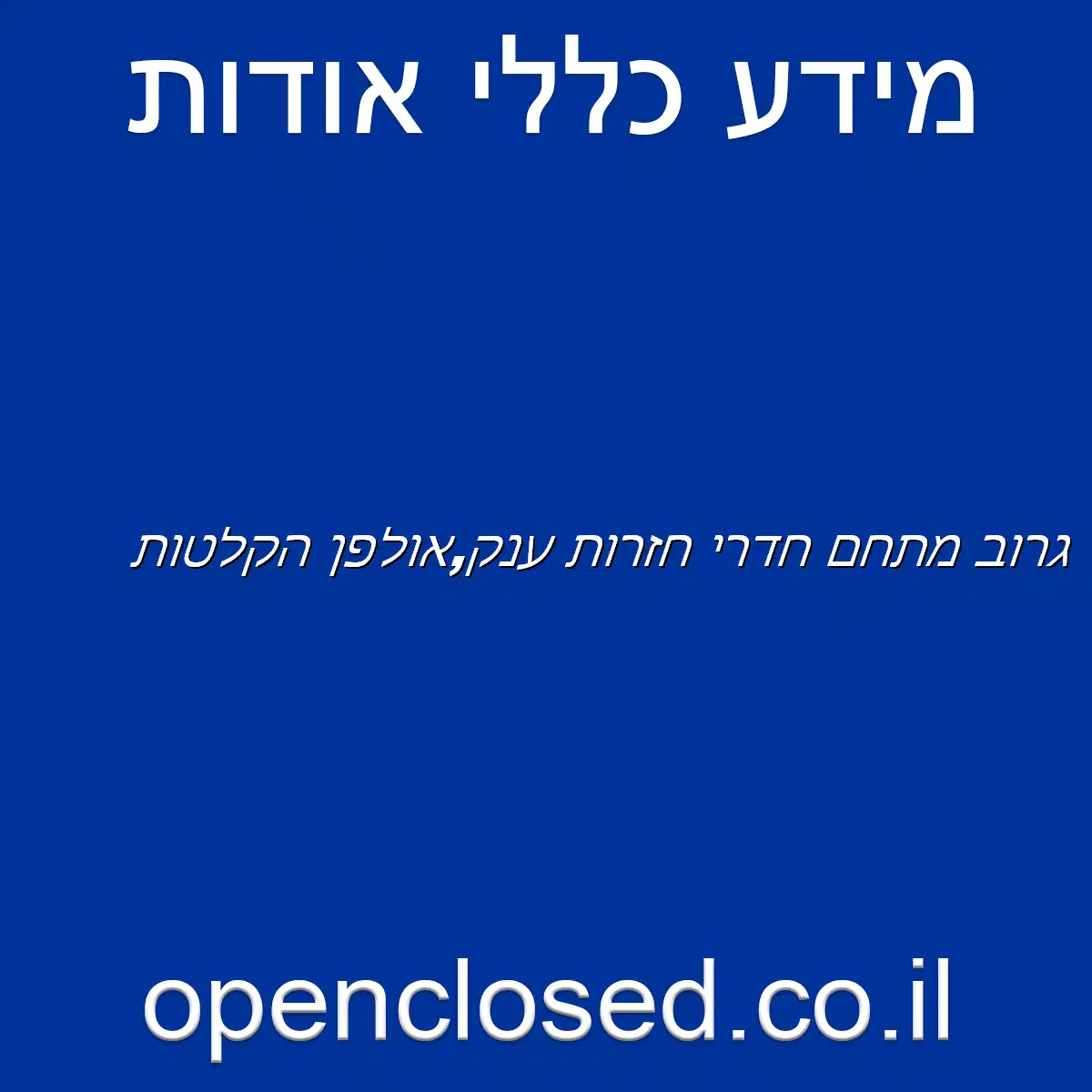 גרוב מתחם חדרי חזרות ענק,אולפן הקלטות