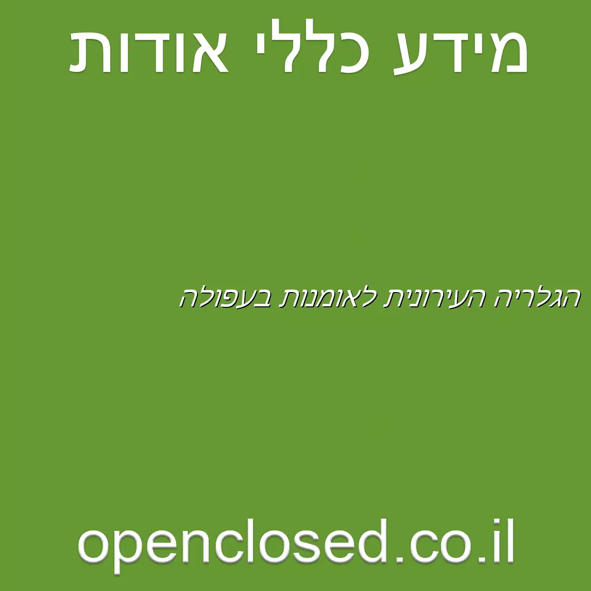 הגלריה העירונית לאומנות בעפולה