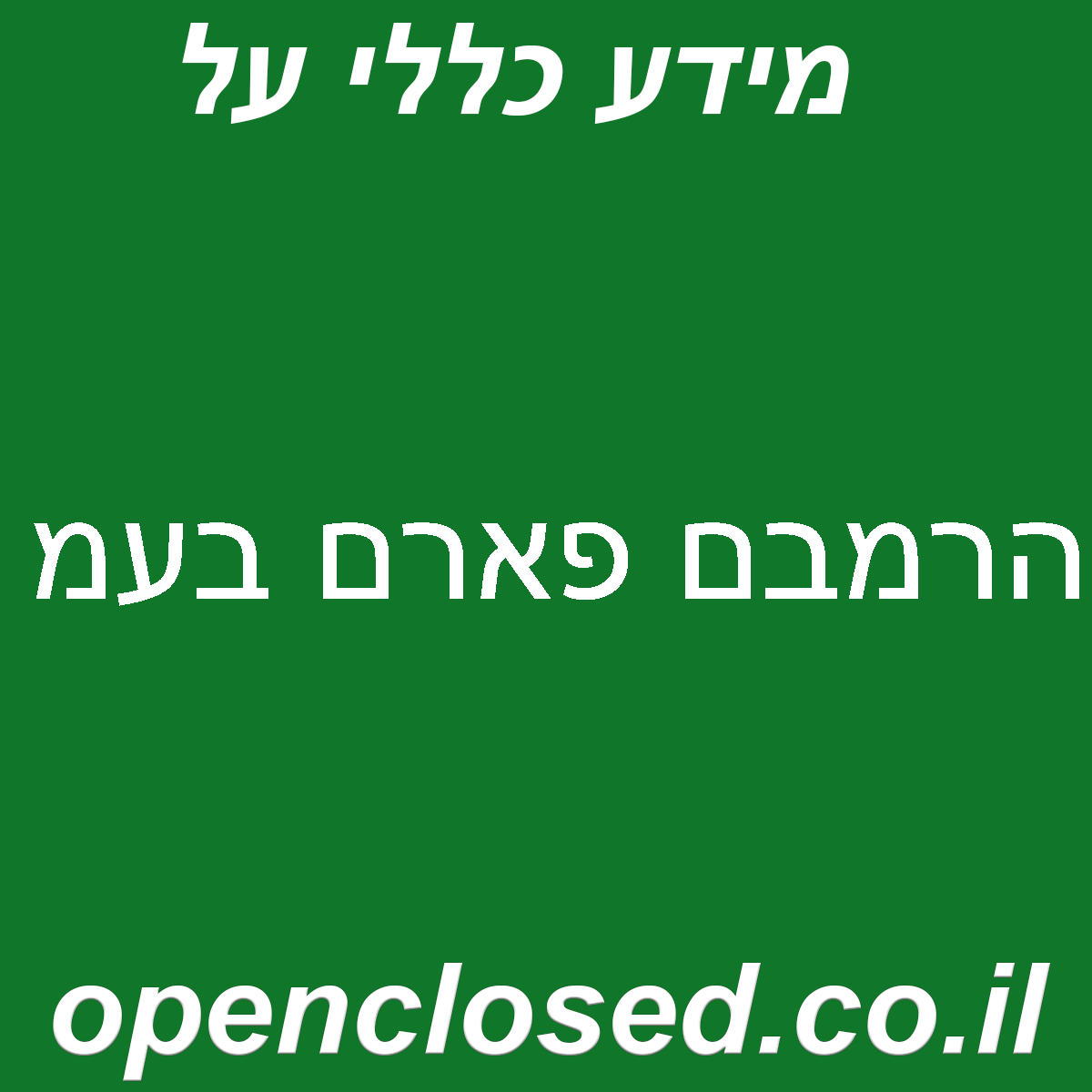 הרמבם פארם בעמ