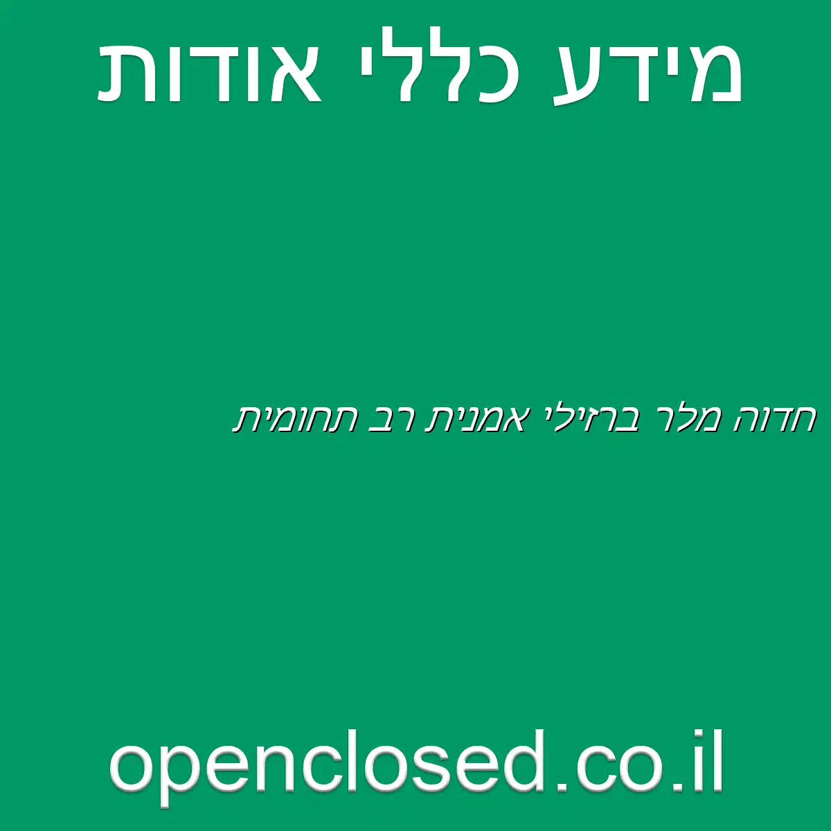 חדוה מלר ברזילי אמנית רב תחומית